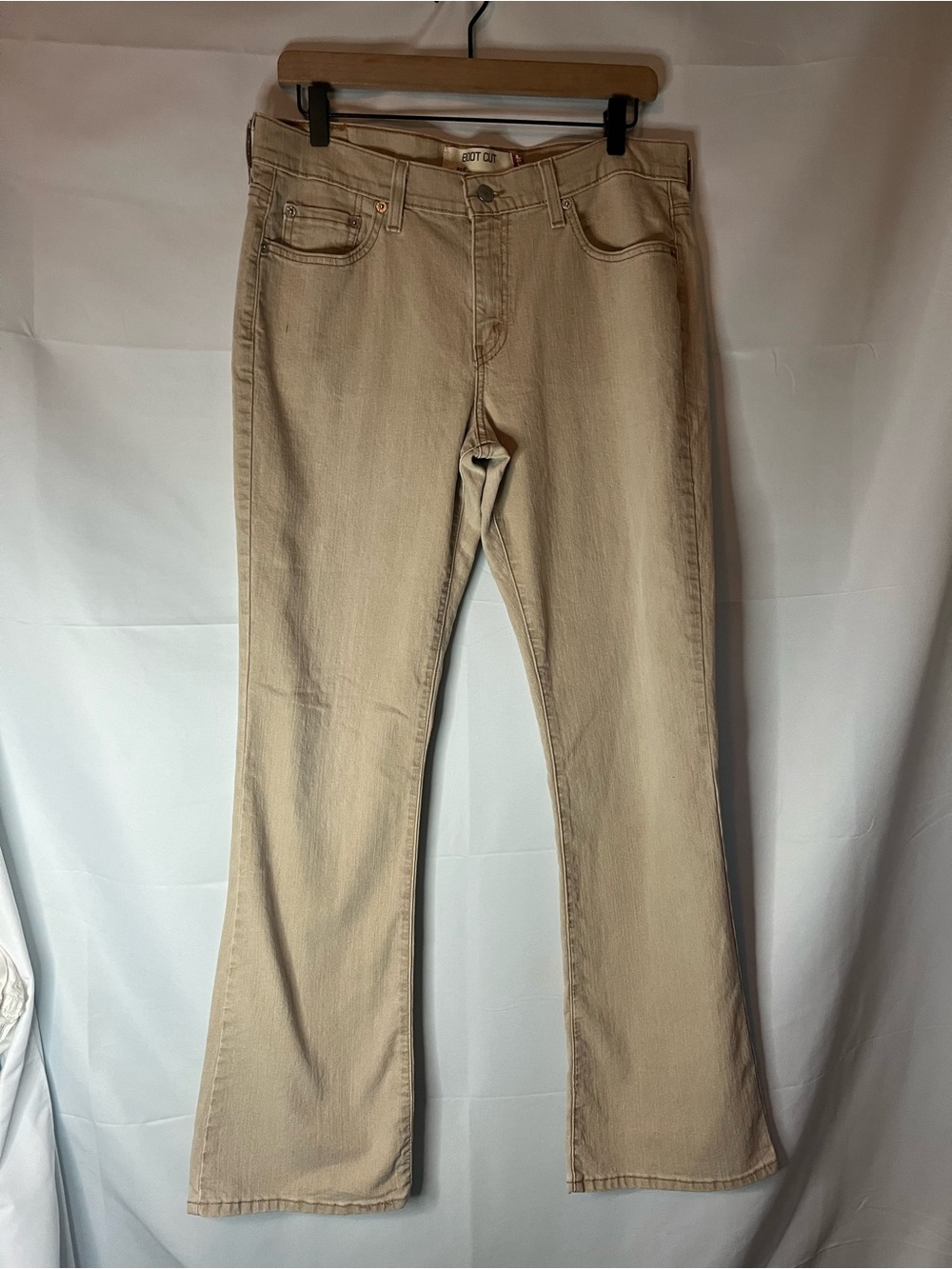 Levi's Beige Boot-Cut Jeans